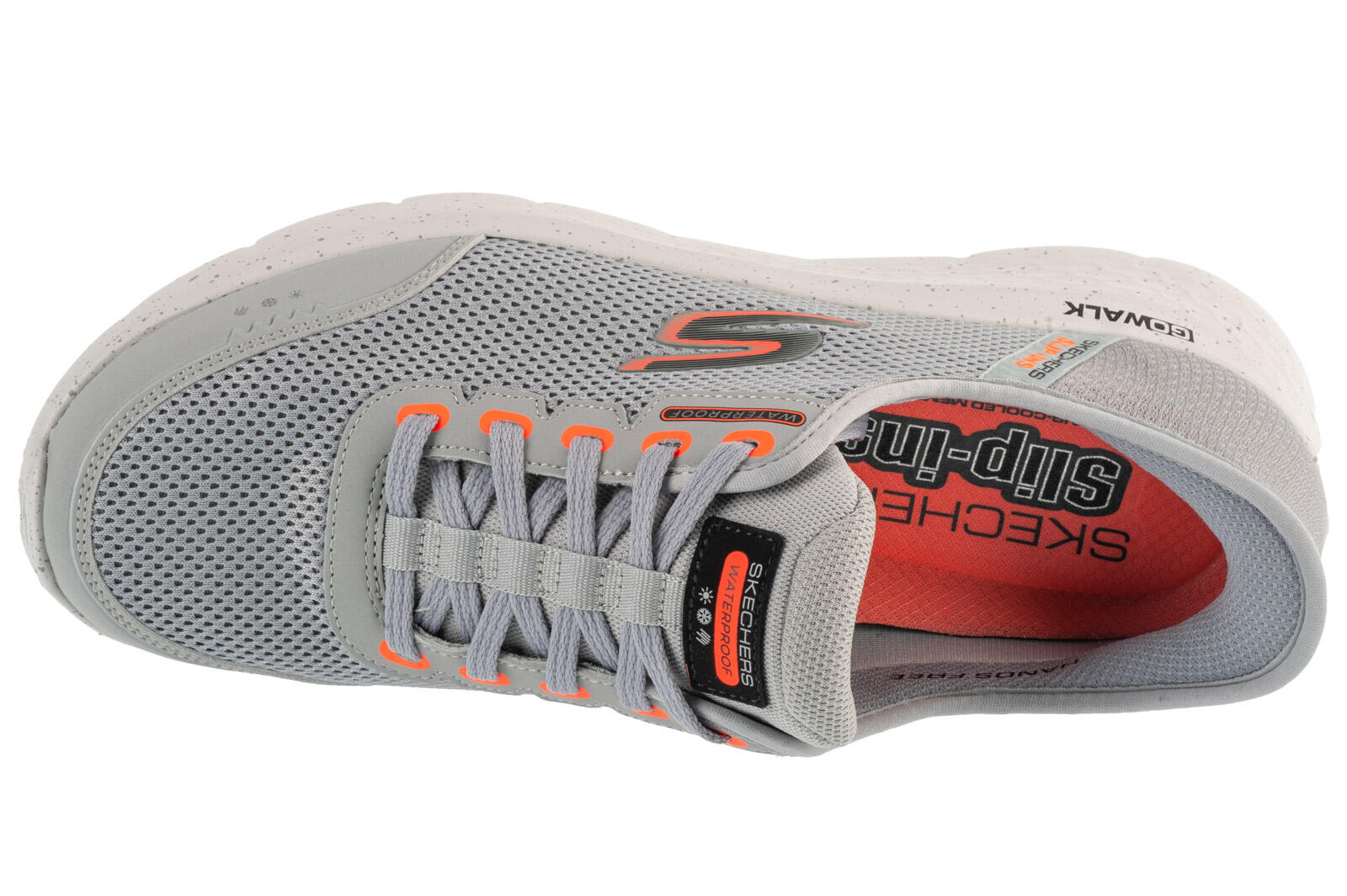 Buty do biegania męskie,  Slip-Ins: Go Walk Flex - Waterproof 3/4