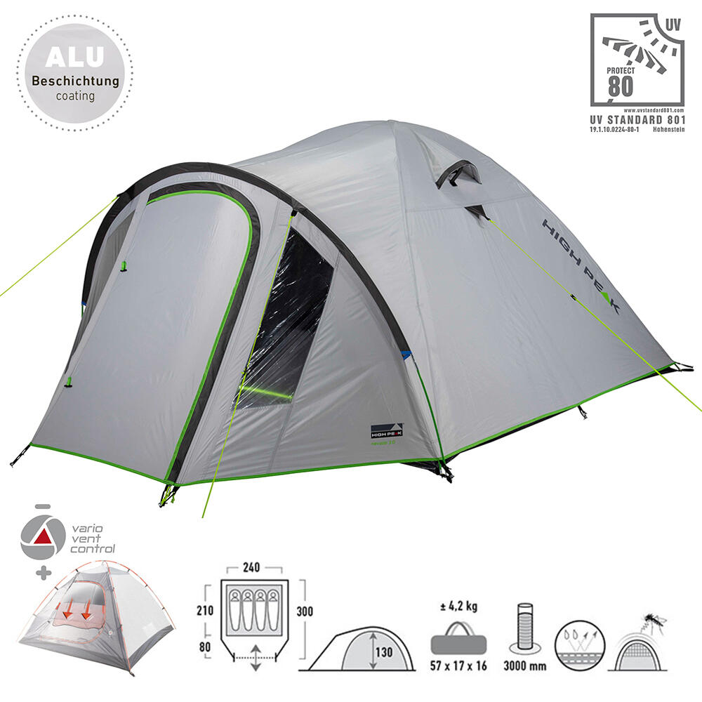Tente dôme Igloo Camping Trekking Antichambre Nevada 4 personnes 2/7