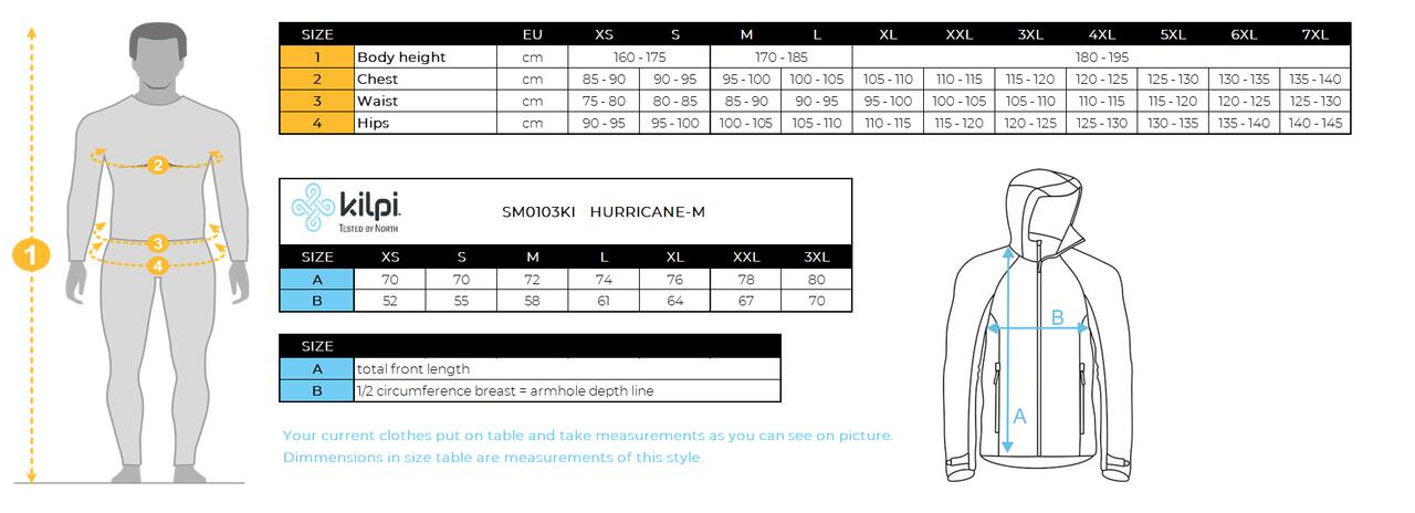 Chaqueta cortavientos impermeable montaña y trekking HURRICANE-M hombre KILPI 7/7