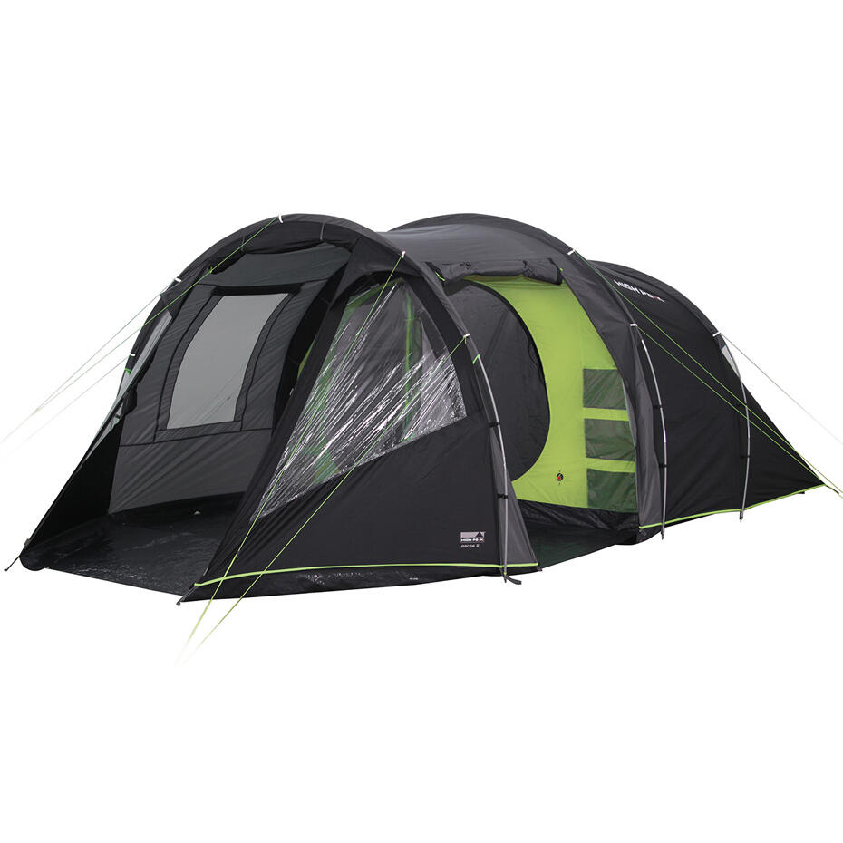 High Peak - Tente Tunnel Paros 5 Personnes Camping Familiale 2 Cabines Vestibule - Tente - Gris|vert - Decathlon
