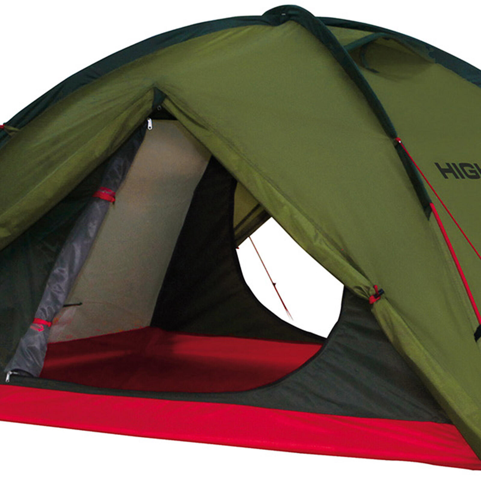 High Peak Kuppelzelt Ontario 3, Campingzelt mit Vorbau, Iglu-Zelt für 3 Personen, 1500 mm wasserdicht, Ventilationssystem, Wetterschutz-Eingang, Moskitoschutz