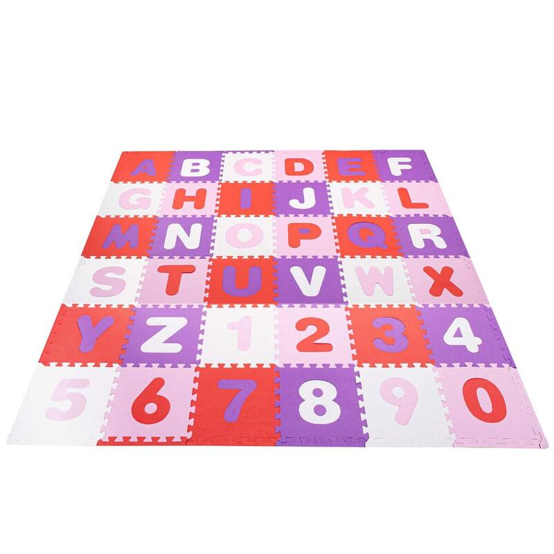 Mata piankowa alfabet, cyfry 175x175 cm multikolor puzzle dla dzieci pianka EVA