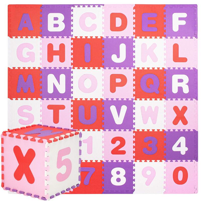 Mata piankowa alfabet, cyfry 175x175 cm multikolor puzzle dla dzieci pianka EVA