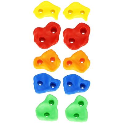 Kamienie wspinaczkowe 10 szt. uchwyty do ścianki skałki dla dzieci kolorowe