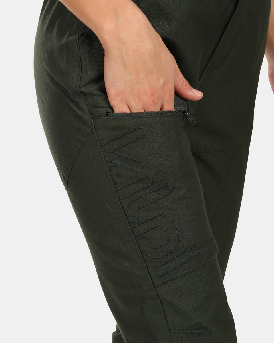 Pantalon femme Kilpi Jasper-W de randonnée, vert 3/7