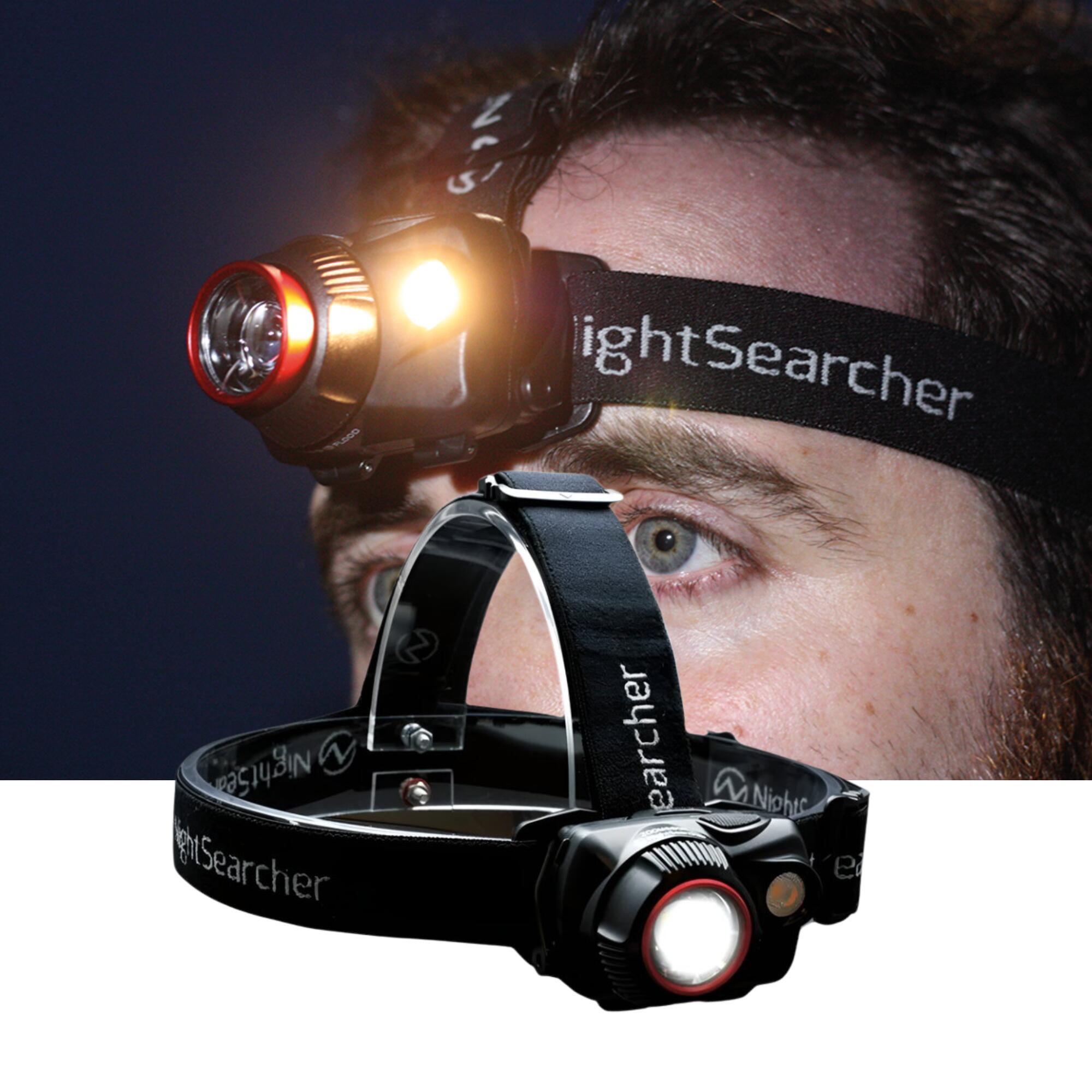 NIGHTSEARCHER Zoom 700R - 700 Lumens Rechargeable Mixed Beam LED Head Torch