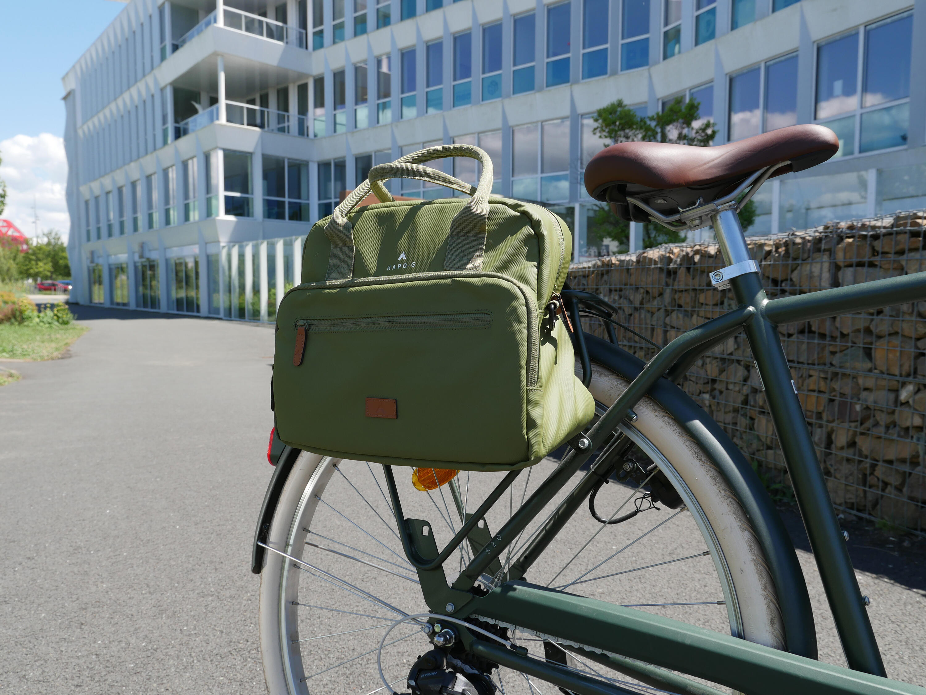 Sacoche arrière vélo 14L KAKI 4/7