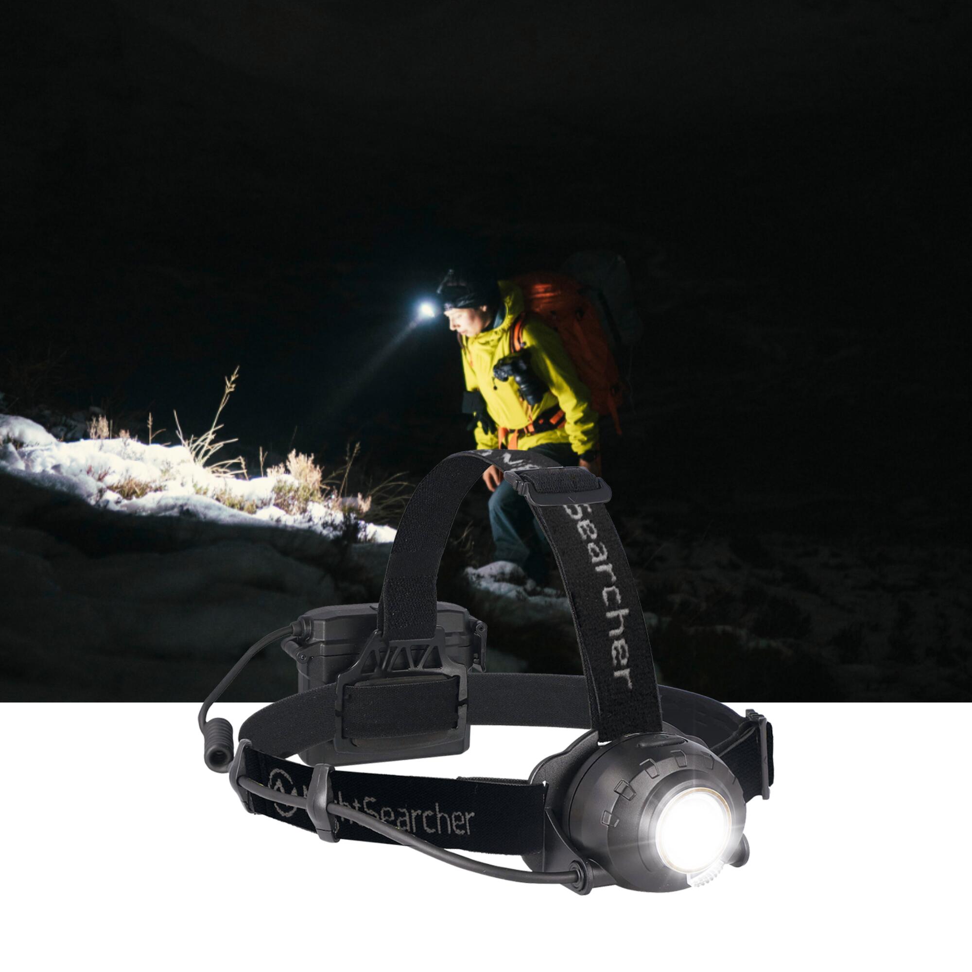 NIGHTSEARCHER Zoom 780EXR - 780 Lumens Mixed Beam Zoom Head Torch with 10.5 Hours Runtime