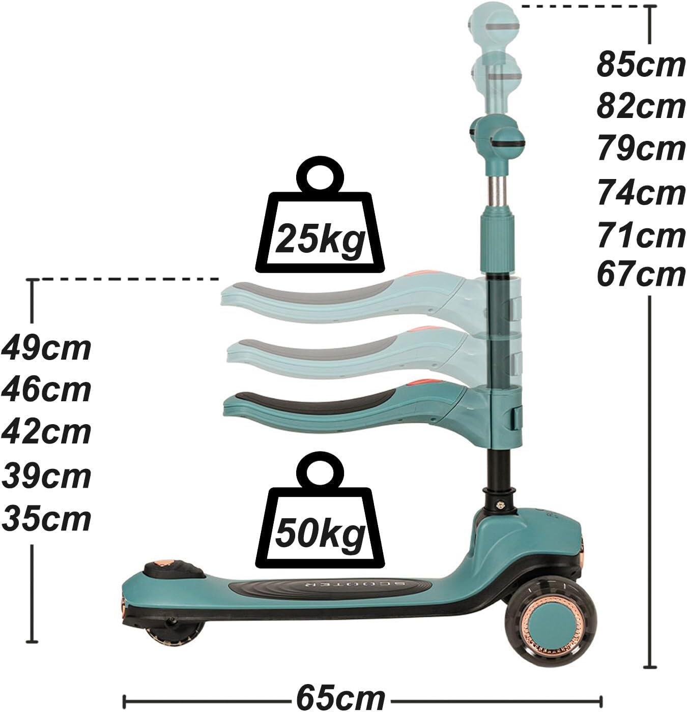 Olmitos-Patinete Infantil Evolutivo 2 en 1 Correpasillos con Sillín Plegable 2/4