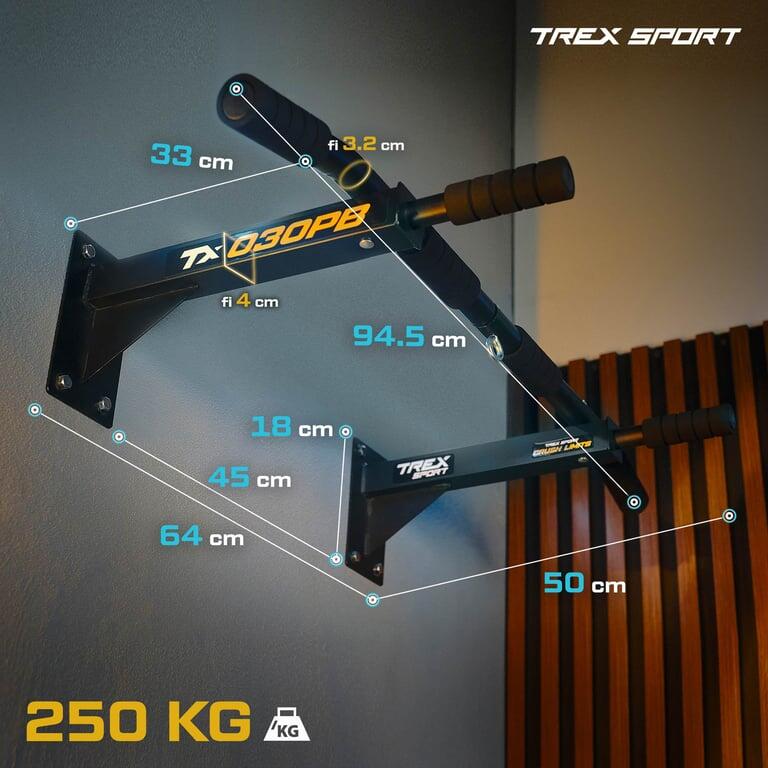 Drążek do podciągania na ścianę Trex Sport TX‑030 z uchwytem na worek do 250kg