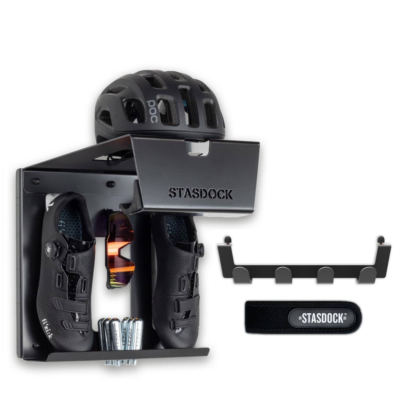 STASDOCK Nástěnný držák na kolo – Happy Black Bundle