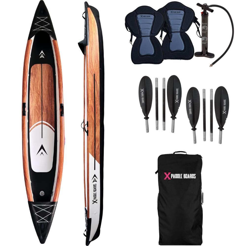 Canoë Kayak Gonflable 2 places dropstitch 470 x 80 x 42cm  K-Black 2/8