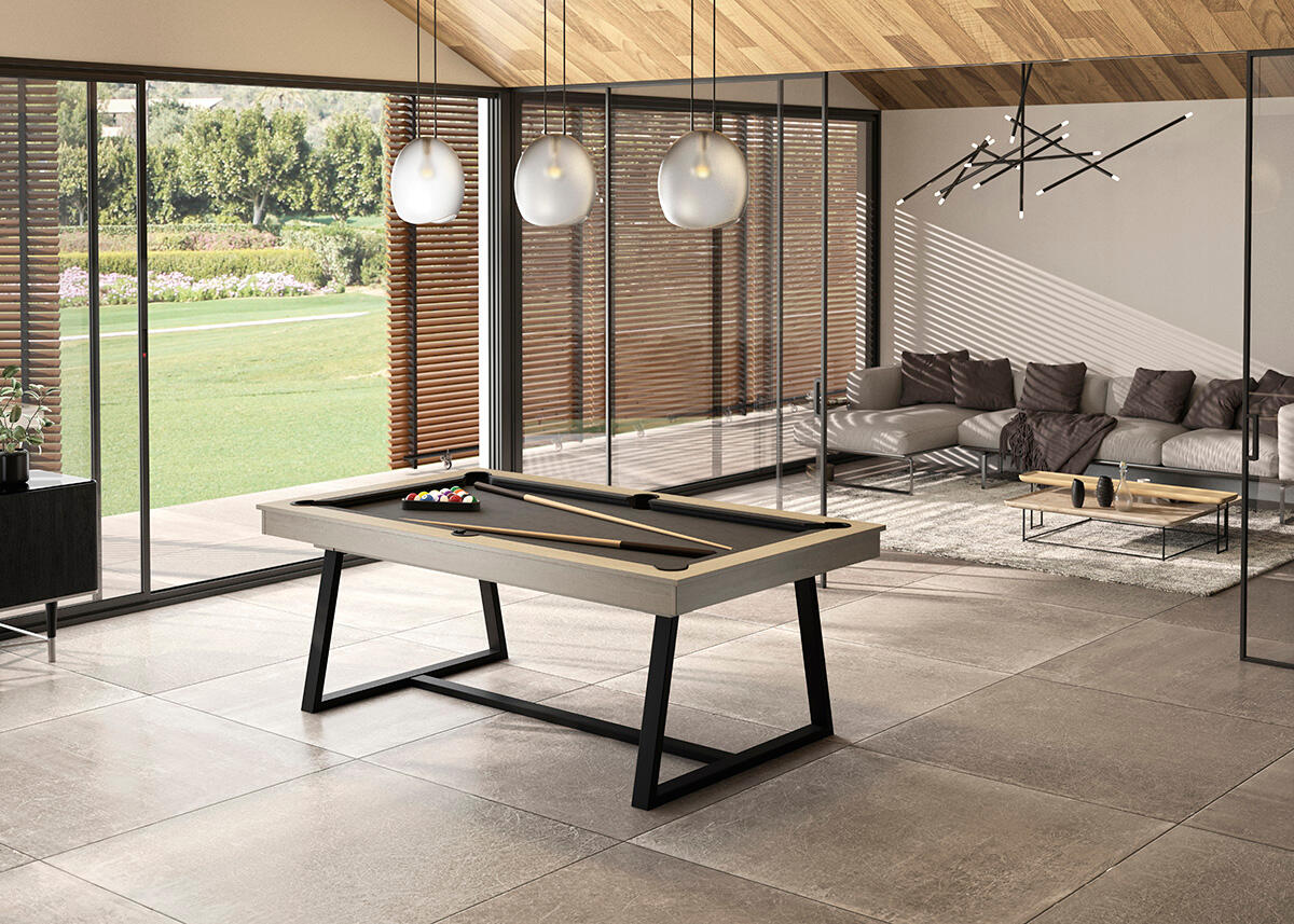 BILLARD BRIO OSLO - PIEDS NOIR - DRAP GREY 4/6