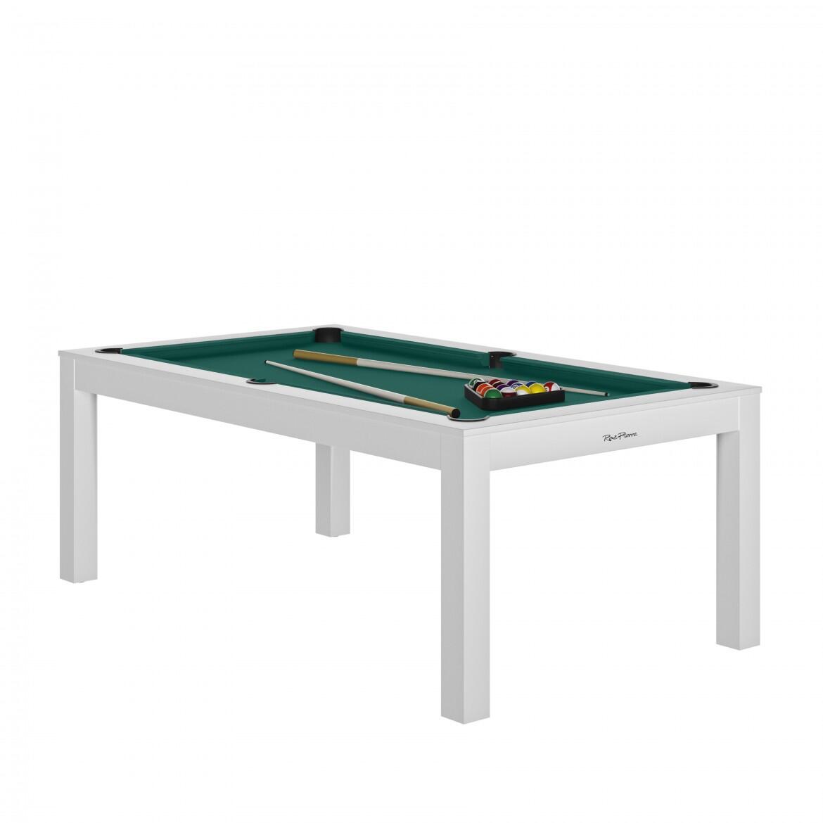 Rene Pierre - Billard Charme Blanc - Drap Vert Avec Plateaux Table - Billard - Blanc|vert - Taille Unique - Decathlon