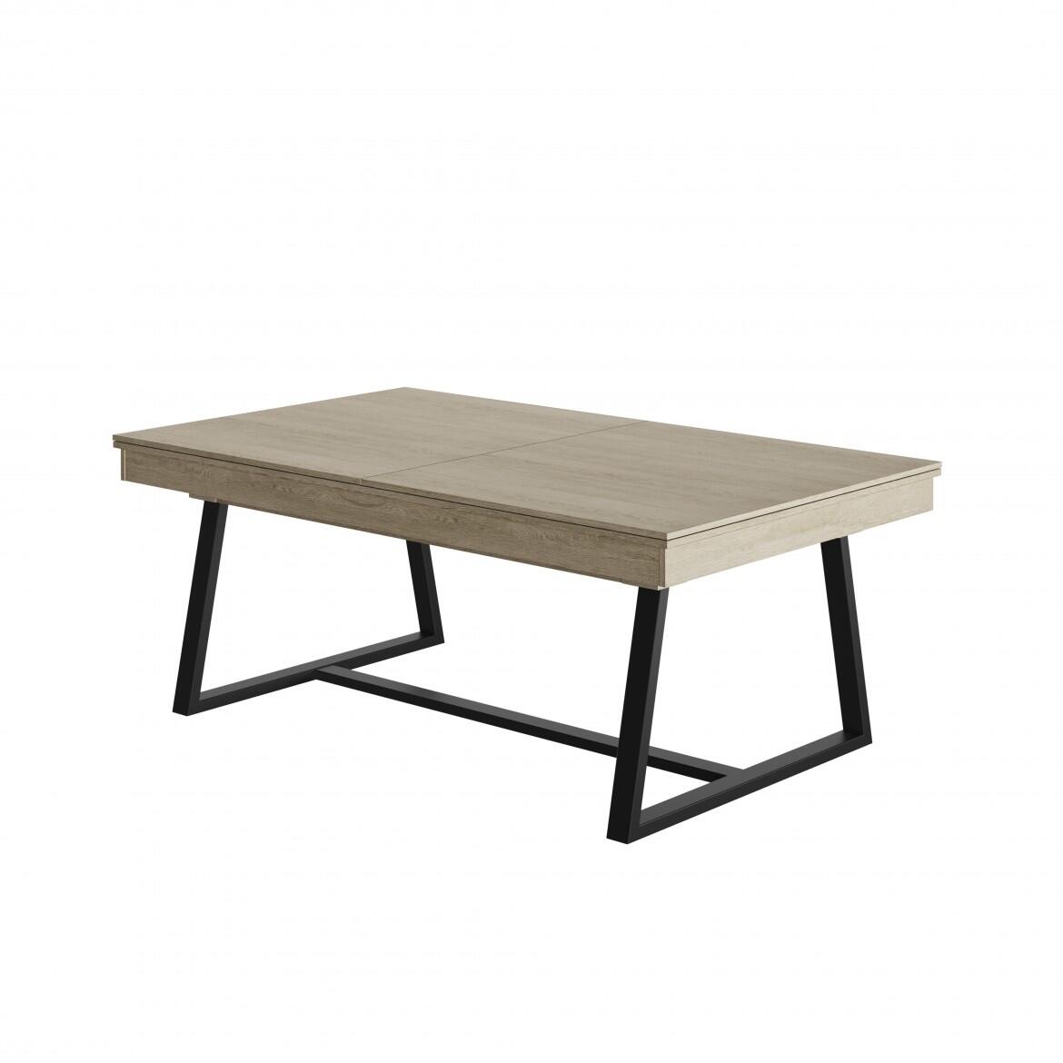 BILLARD BRIO OSLO - PIEDS NOIR - DRAP VERT AVEC PLATEAUX TABLE 2/4
