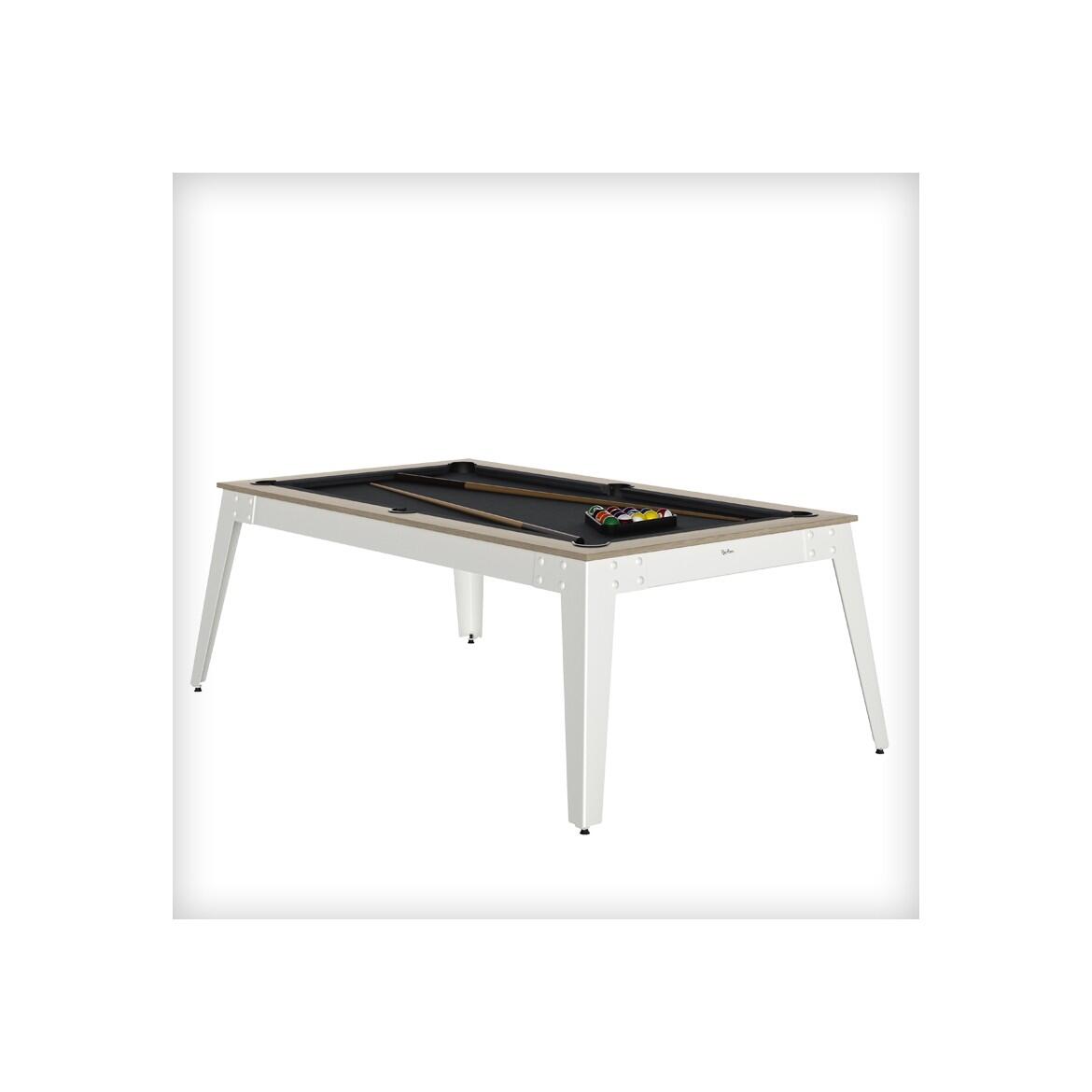 Rene Pierre - Billard Steel Oslo - Pieds Blancs - Drap Grey - Billard - Blanc|gris|marron - Taille Unique - Decathlon