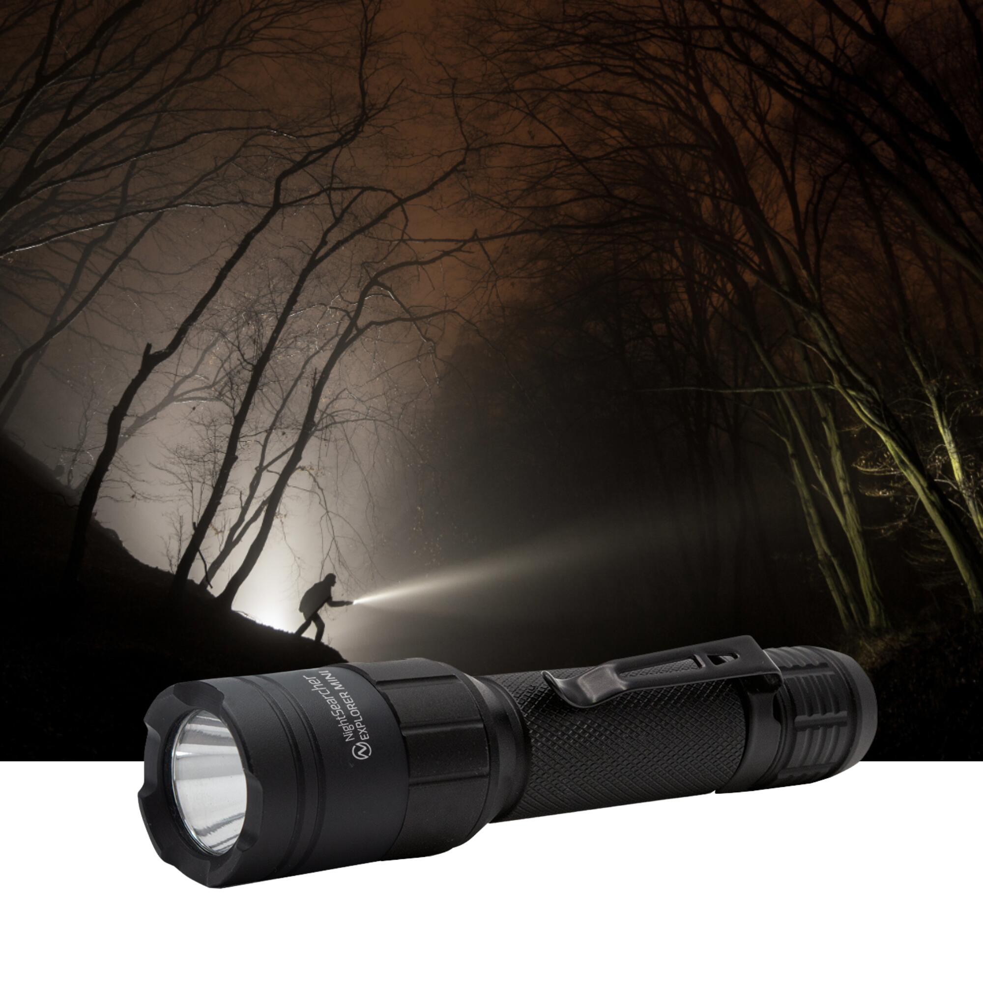 NIGHTSEARCHER Explorer Mini Pocket-Sized, Tactical, Rechargeable LED Torch, 400 Lumens