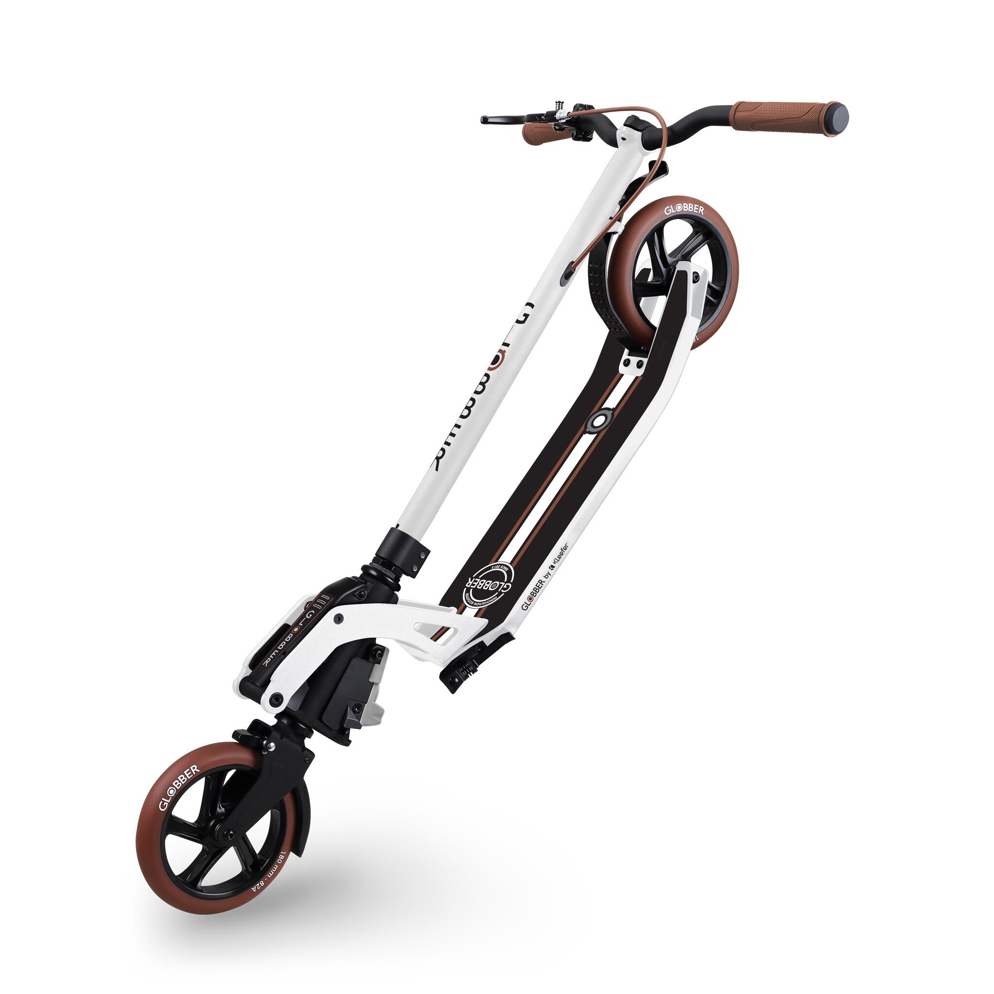 Trottinette ONE K 180 BR guidon fixe avec frein Vintage - Blanc 3/6