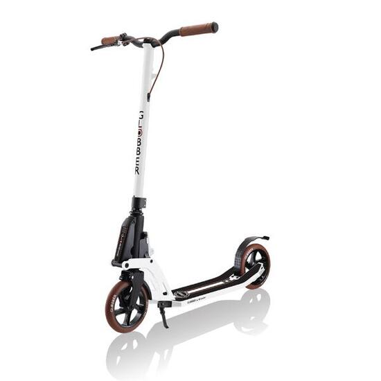 Trottinette ONE K 180 BR guidon fixe avec frein Vintage - Blanc