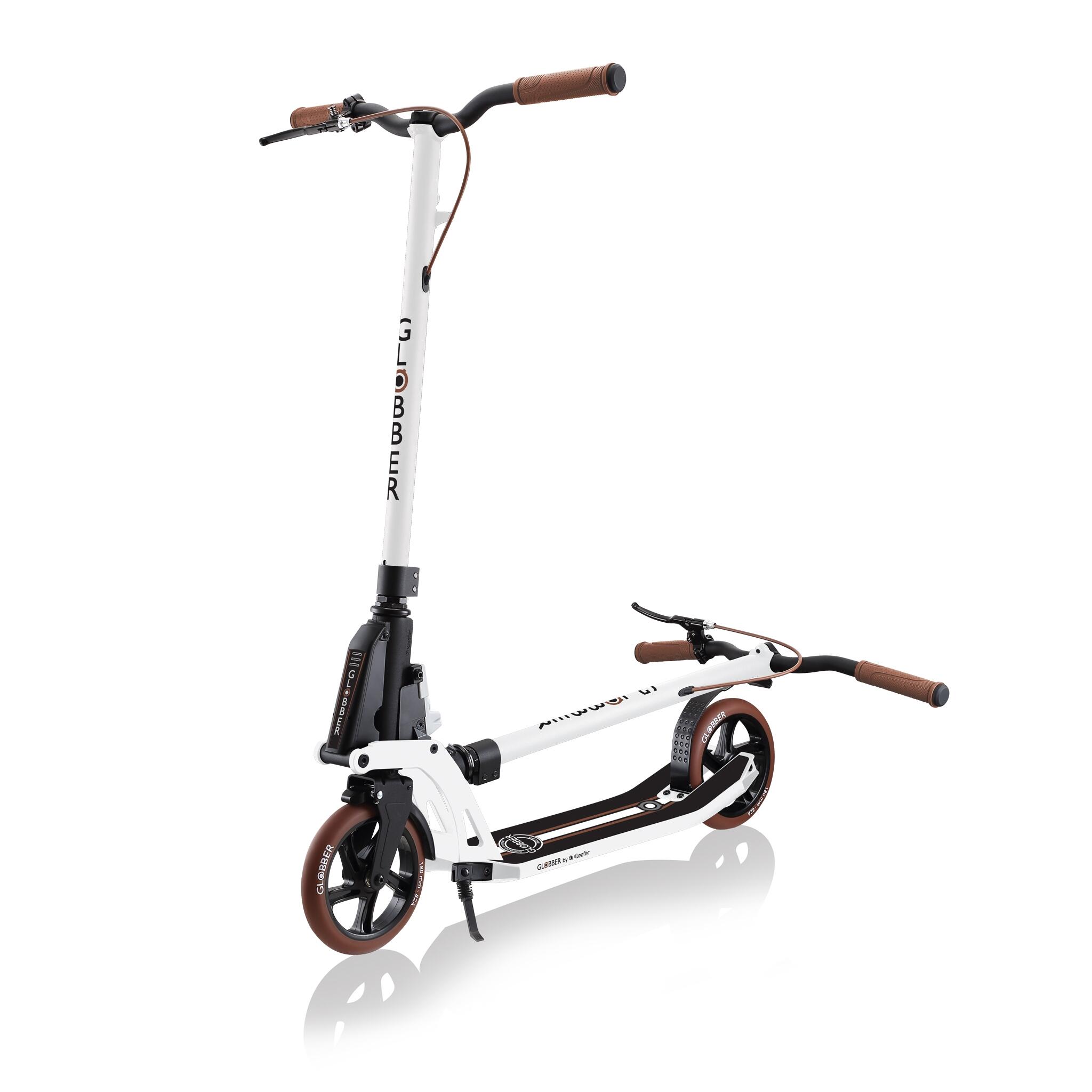 Trottinette ONE K 180 BR guidon fixe avec frein Vintage - Blanc 5/6