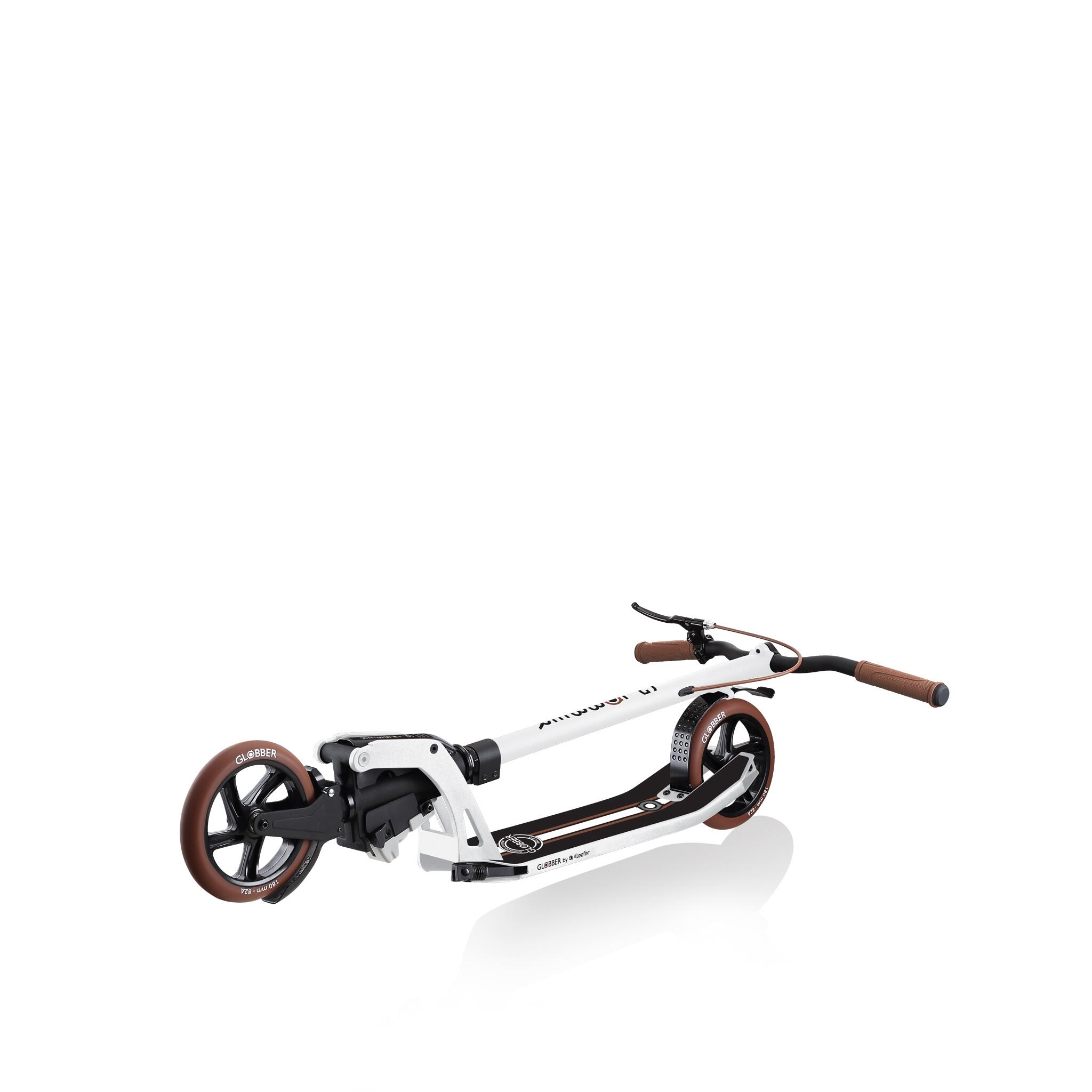 Trottinette ONE K 180 BR guidon fixe avec frein Vintage - Blanc 2/6