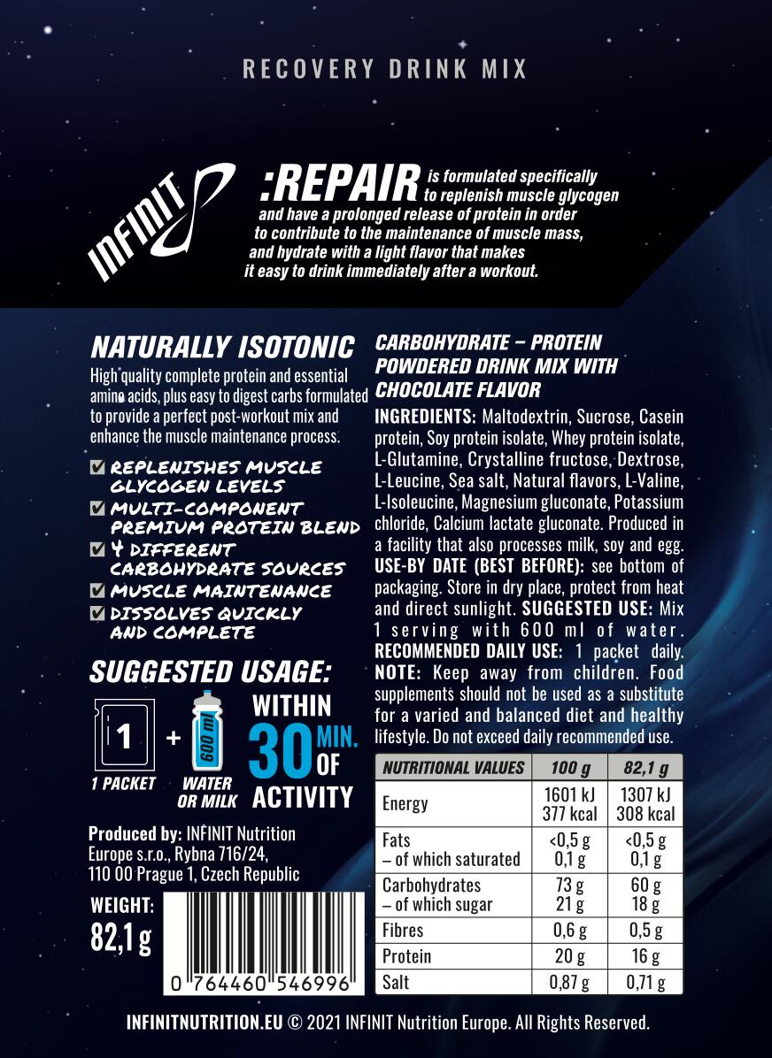 Proteinový nápoj v prášku REPAIR complete recovery 3/3