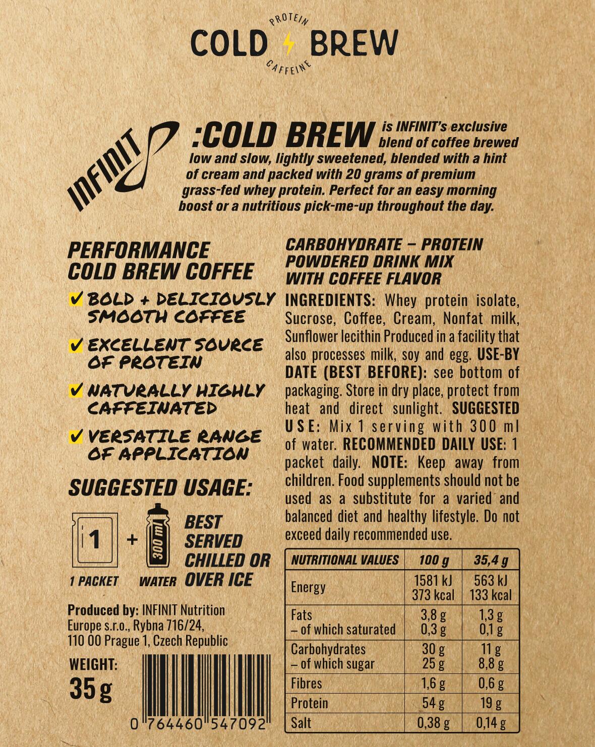 Proteinový nápoj v prášku Cold Brew s pravou kávou 3/3