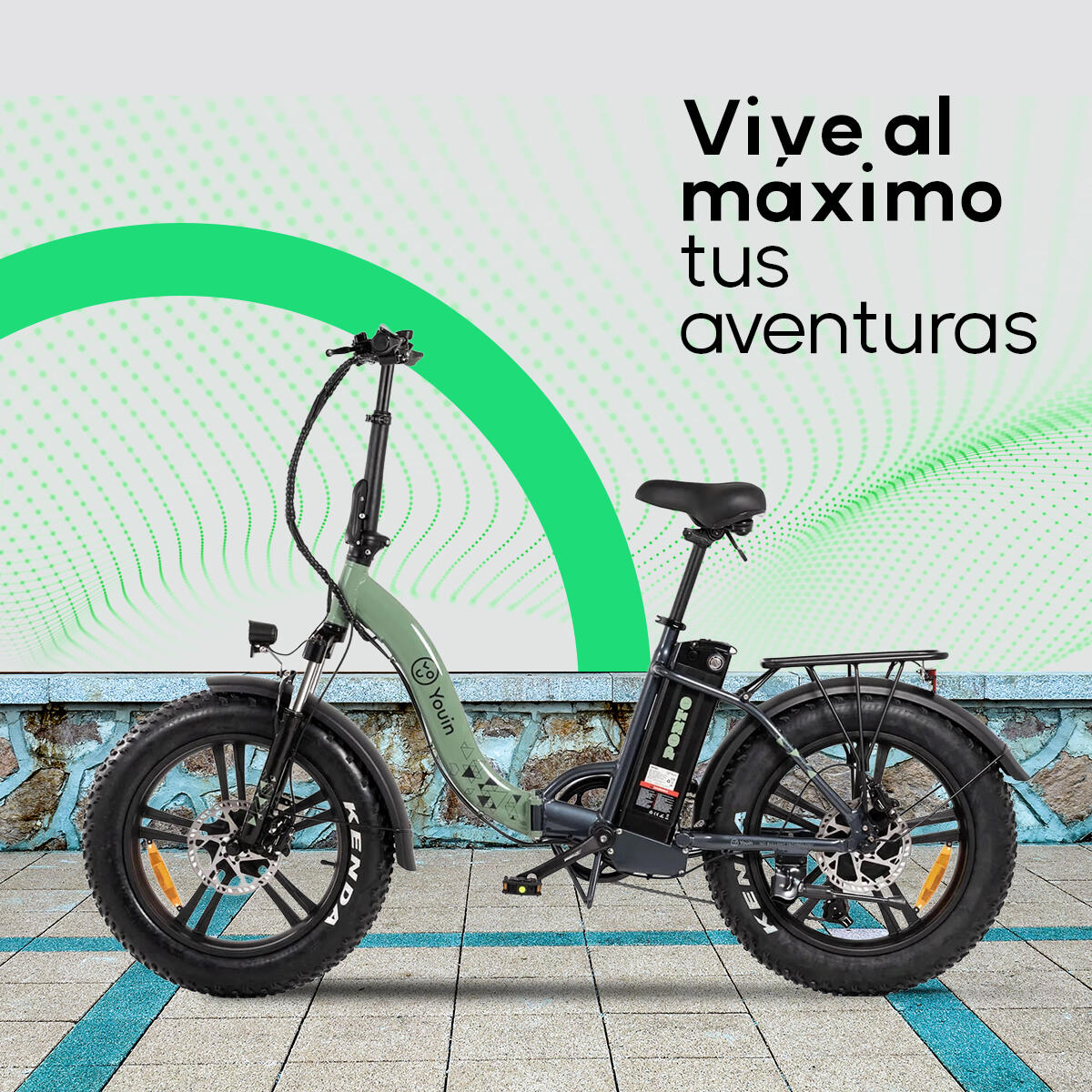Bicicleta elétrica dobrável YOUIN Porto 20" 250W 45km 5/5