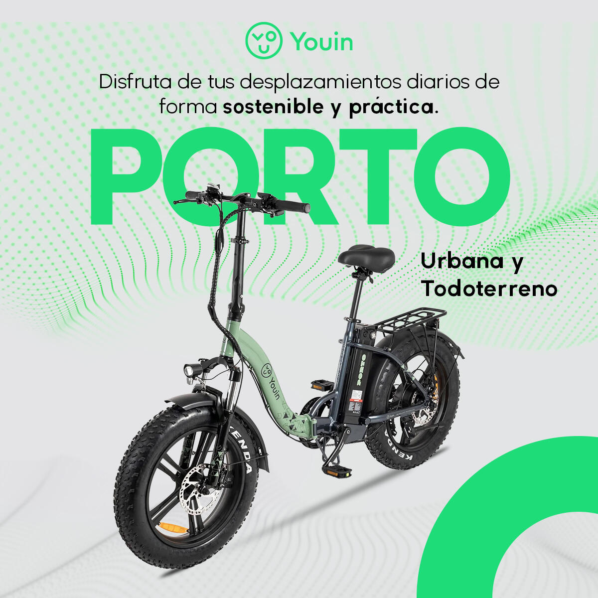 Bicicleta elétrica dobrável YOUIN Porto 20" 250W 45km 2/5