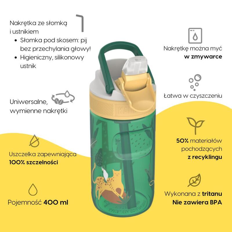 Dětská láhev Lagoon 400 ml těsná Safari Jungle