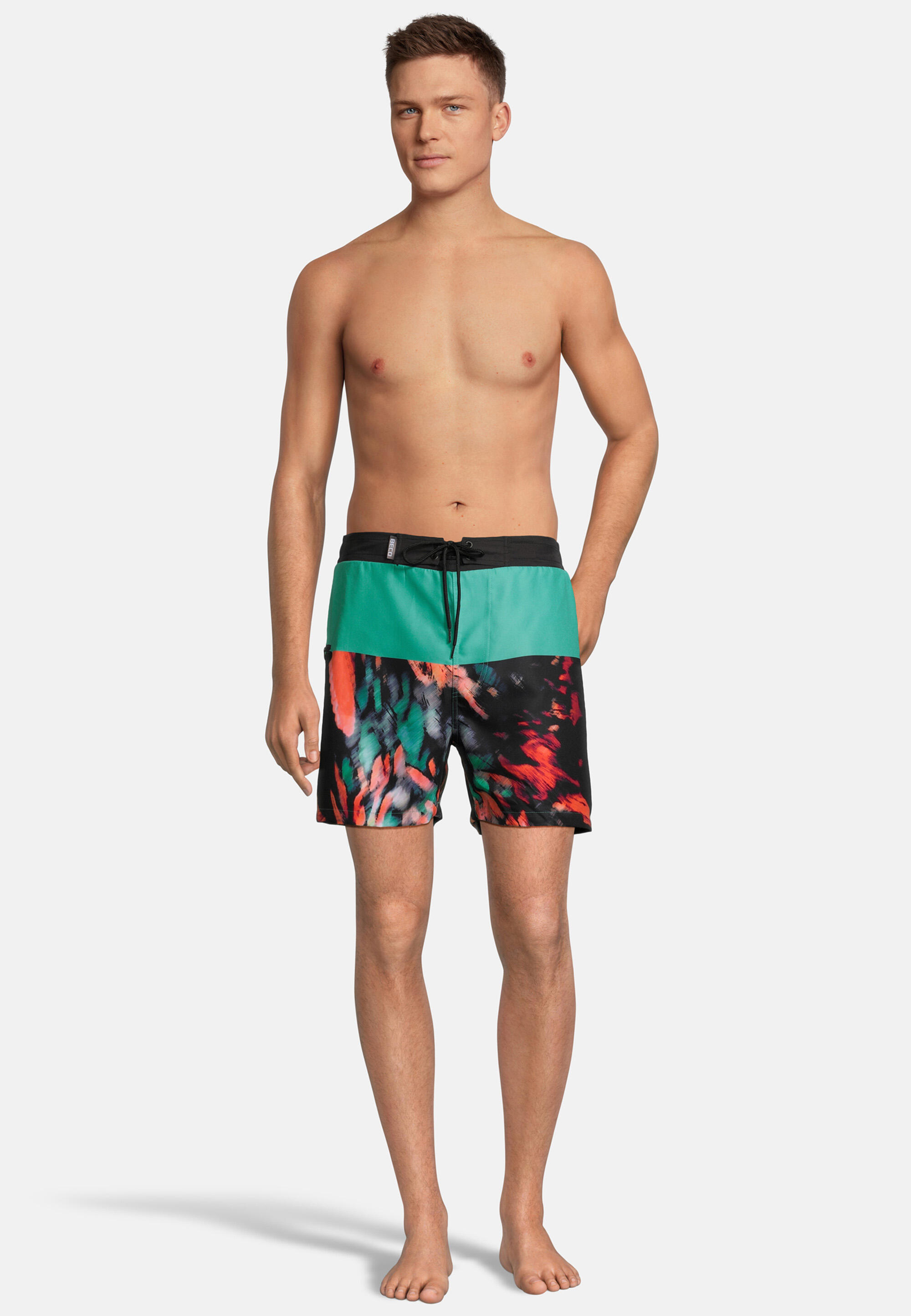 Badeshorts Board-Shorts Schwimm Shorts "Feathers" 5/5