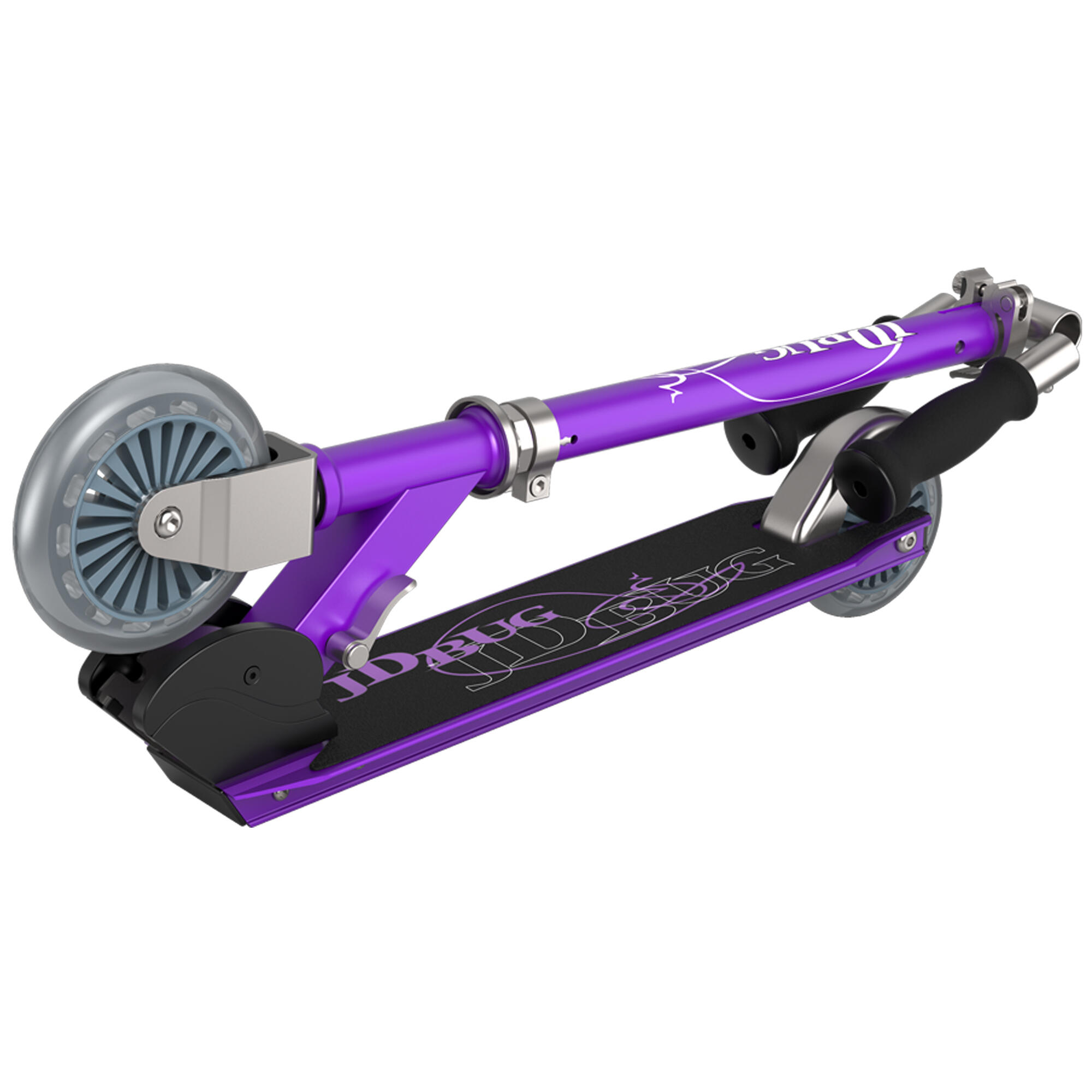 JD BUG CLASSIC STREET FOLDING CHILDRENS SCOOTER – AGED 6+ - PURPLE MATT 2/6