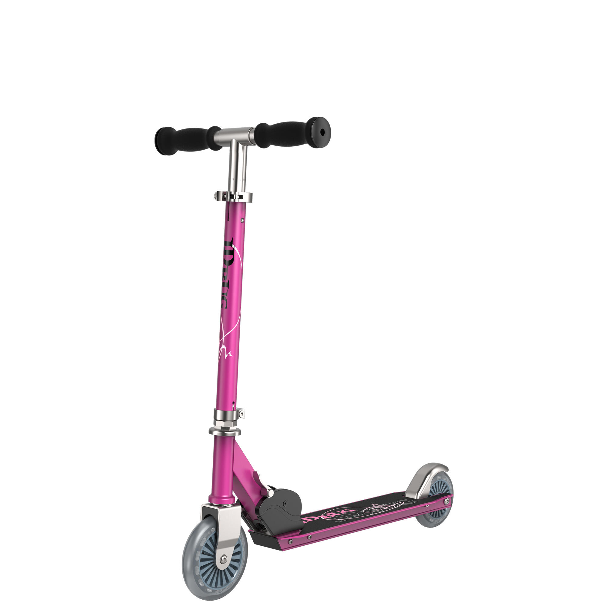 JD BUG CLASSIC STREET FOLDING CHILDRENS SCOOTER – AGED 6+ - PASTEL PINK 3/6