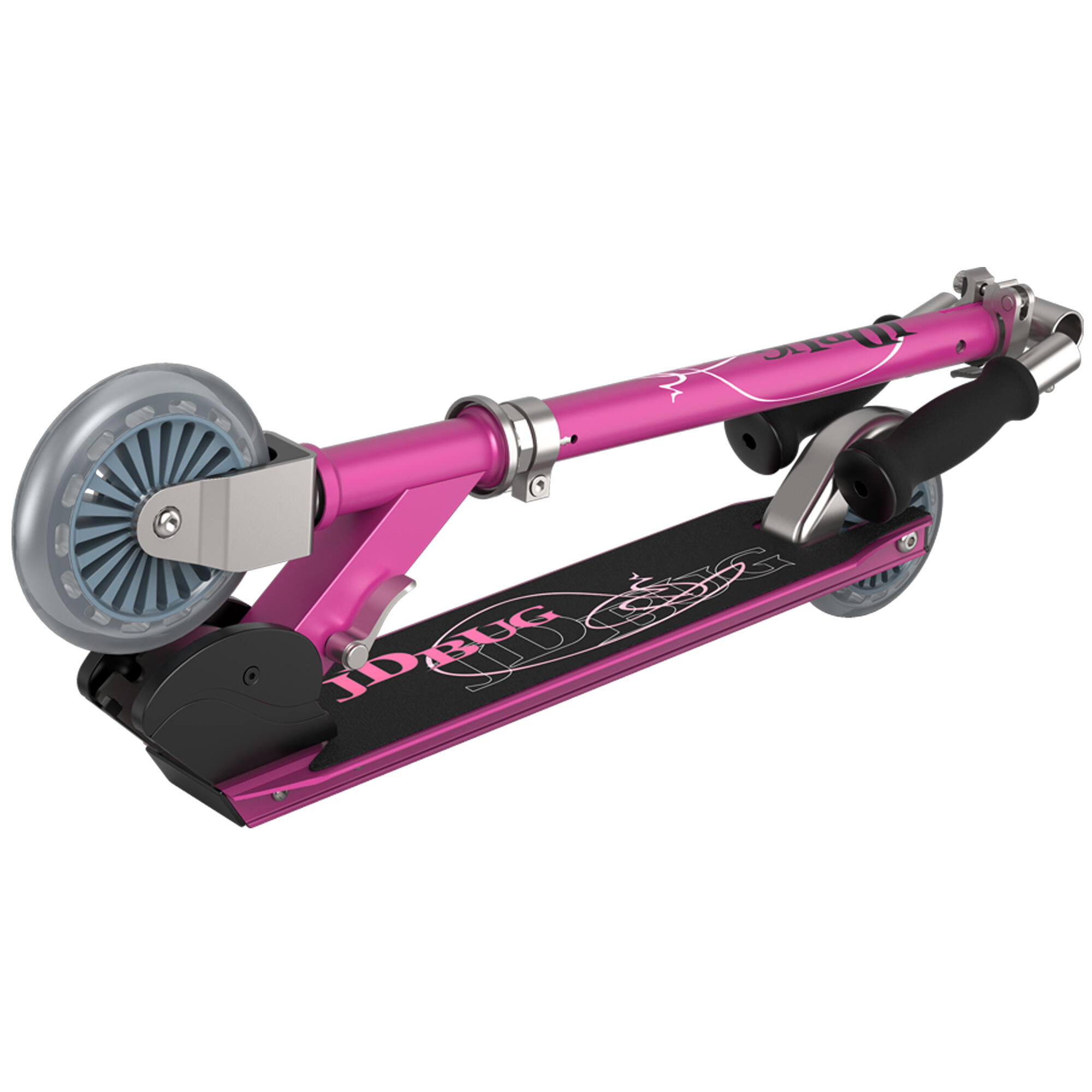 JD BUG CLASSIC STREET FOLDING CHILDRENS SCOOTER – AGED 6+ - PASTEL PINK 2/6