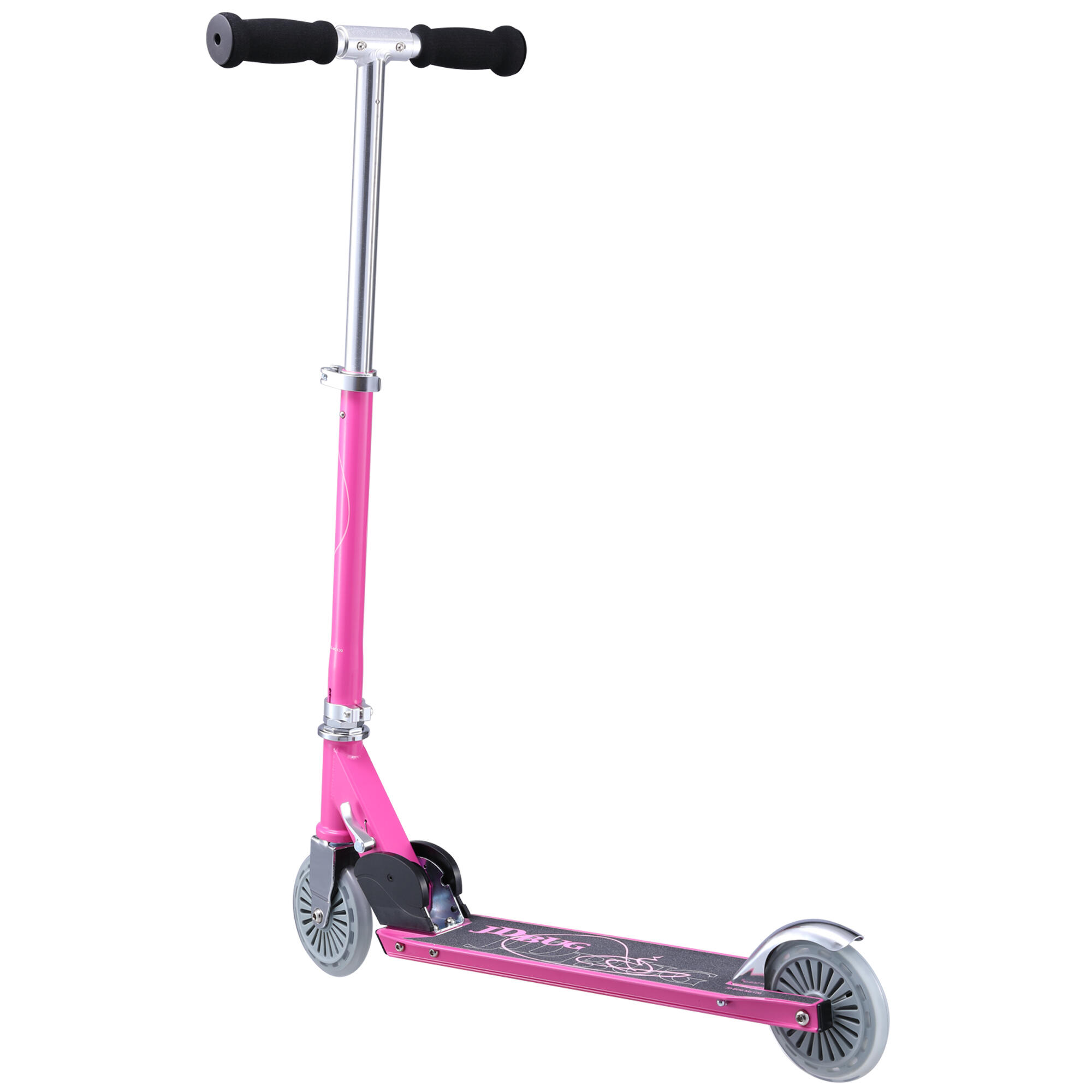 JD BUG CLASSIC STREET FOLDING CHILDRENS SCOOTER – AGED 6+ - PASTEL PINK 5/6
