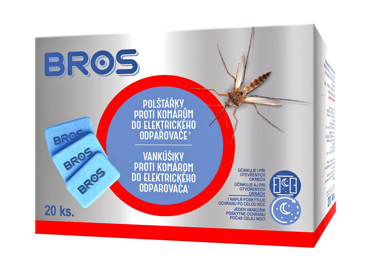 BROS Polštářky proti komárům do elektrického odpařovače
