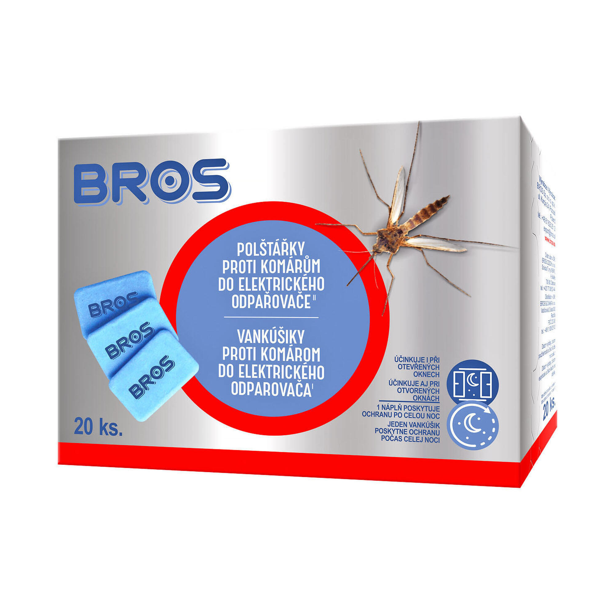 BROS Polštářky proti komárům do elektrického odpařovače