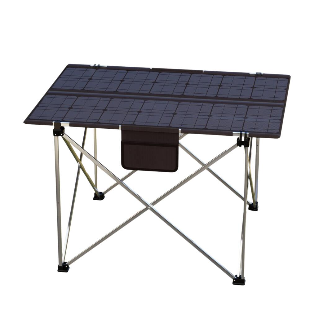 Table Pliable Portable avec Panneau Solaire 60W Inuitz – Énergie mobile 1/4