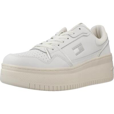 Sneakers tommy jeans model tjw retro basket flatfor kleur wit