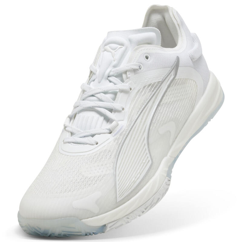 Buty do piłki ręcznej unisex Accelerate NITRO™ SQD 4 PUMA White Silver Metallic