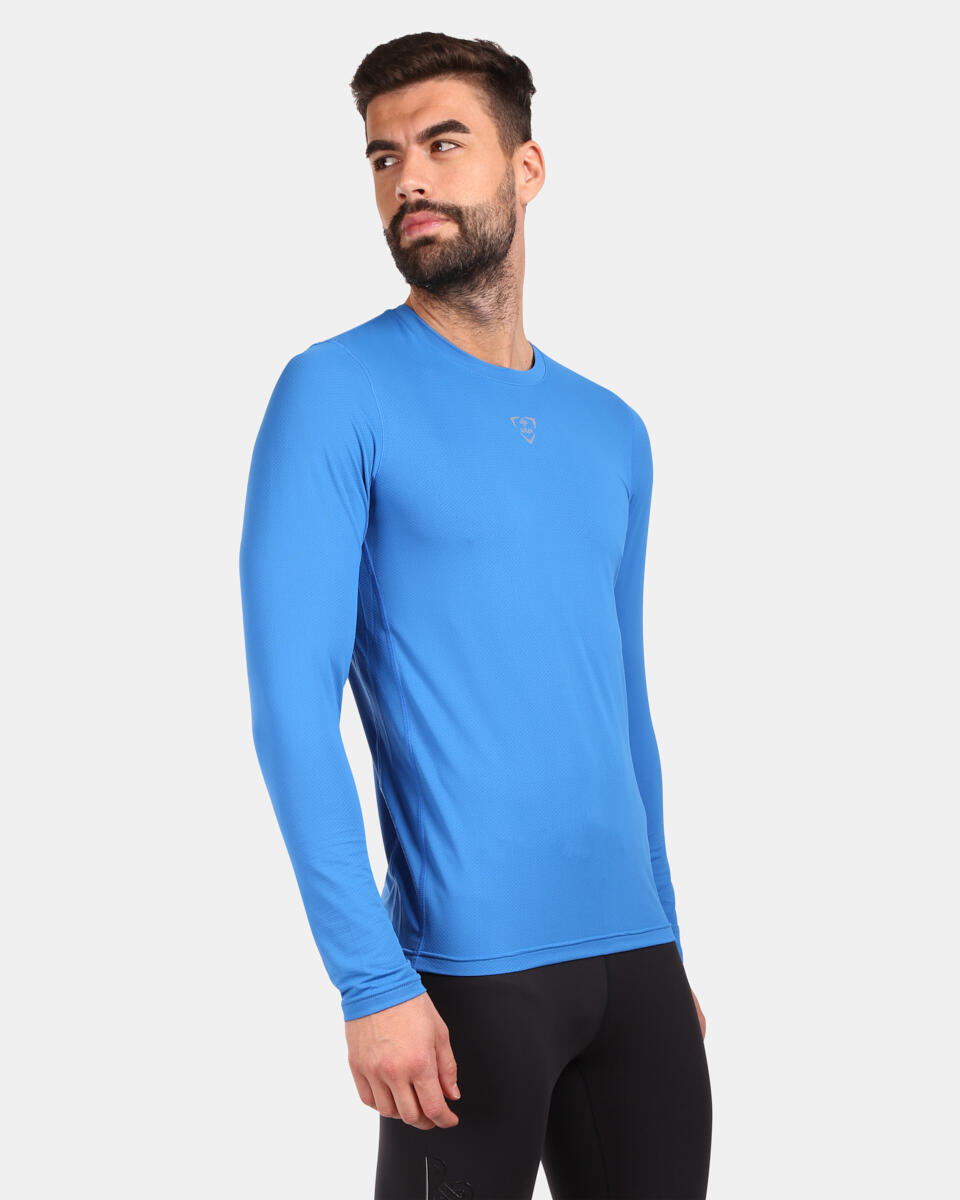 Camiseta manga larga de running y senderismo SPOLETO-M hombre KILPI Azul 3/7