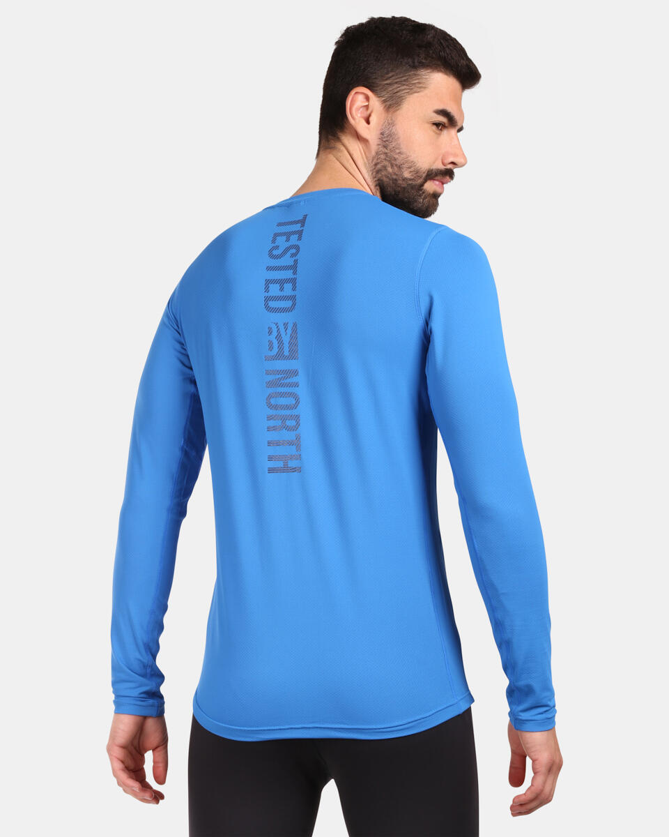 Camiseta manga larga de running y senderismo SPOLETO-M hombre KILPI Azul 2/7