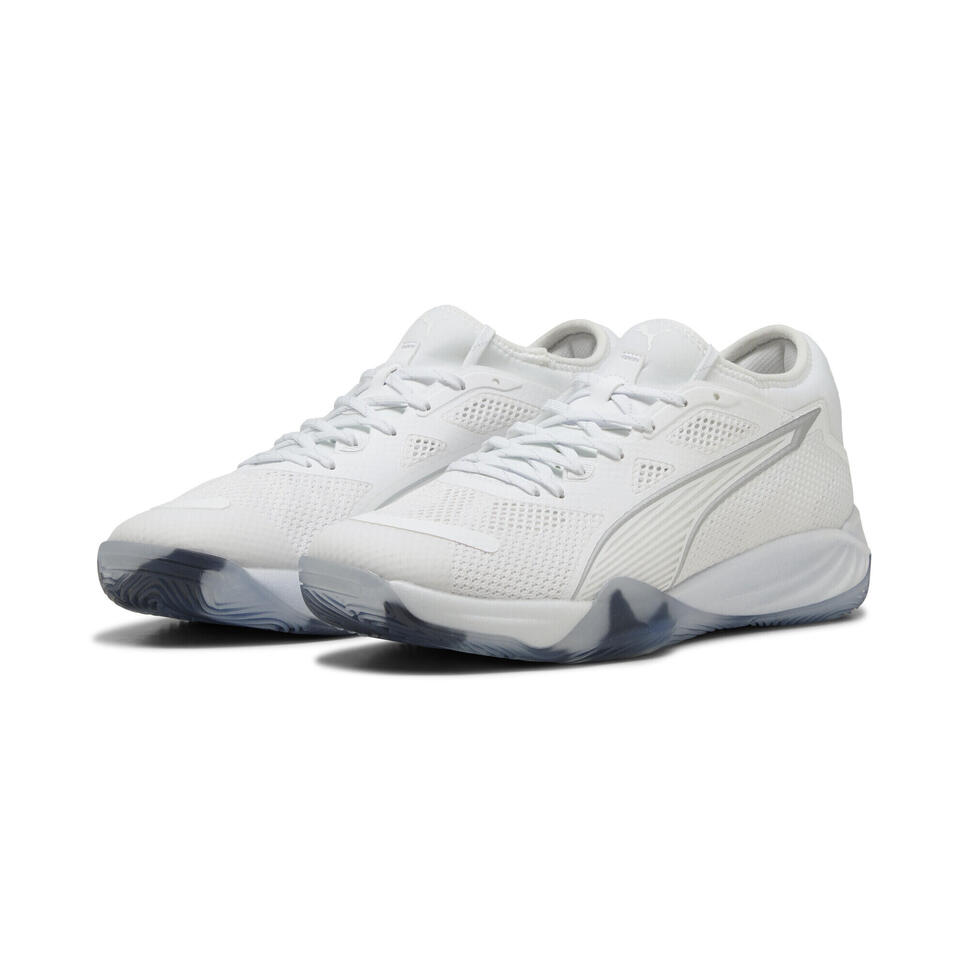 Buty do piłki ręcznej unisex Eliminate NITRO™ SQD 4 PUMA White Silver Metallic