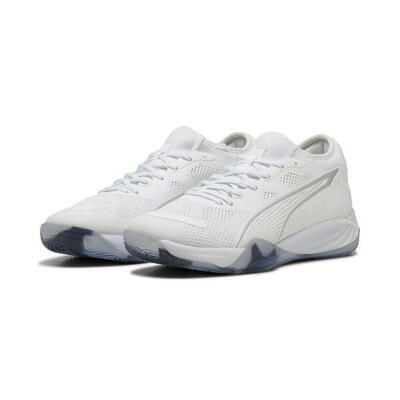 Zapatillas de balonmano Eliminate NITRO™ SQD 4 unisex PUMA White Silver Metallic