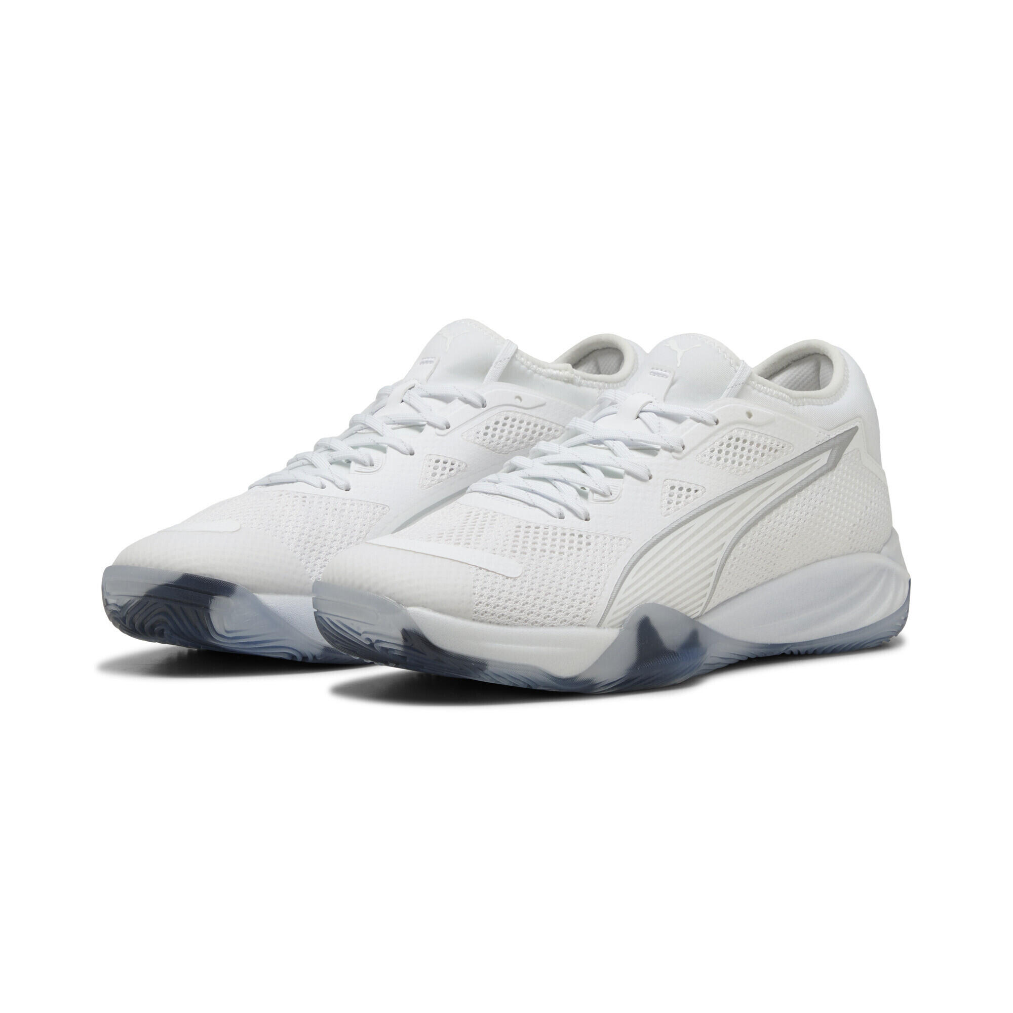 Buty do piłki ręcznej unisex Eliminate NITRO™ SQD 4 PUMA White Silver Metallic