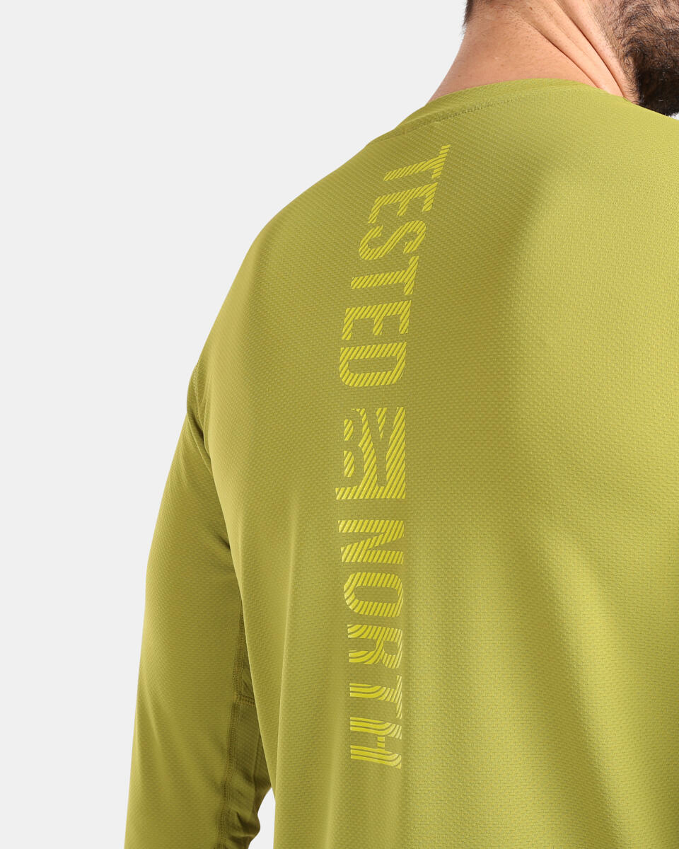Camiseta manga larga de running y senderismo SPOLETO-M hombre KILPI Verde 5/6