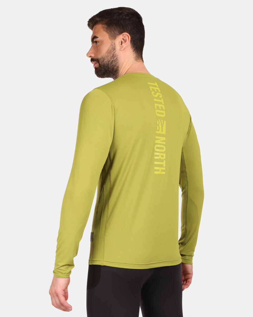 Camiseta manga larga de running y senderismo SPOLETO-M hombre KILPI Verde 2/6