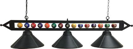 Trio Poolballs Leder Billard Lampe