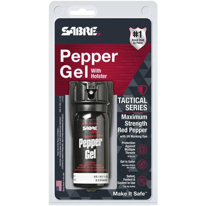 Spray autoaparare cu piper gel Sabre 50 g cu suport inclus