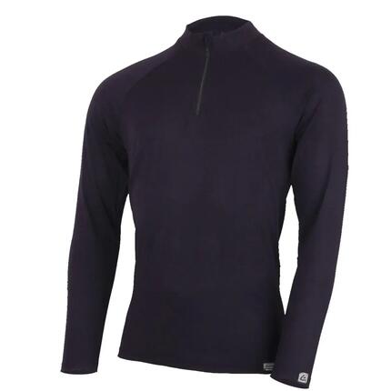 Sous-vêtement cyclisme homme AZAR laine mérinos zip bleu